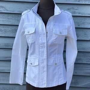 NWT Kensie Jeans White Utility Jacket Medium